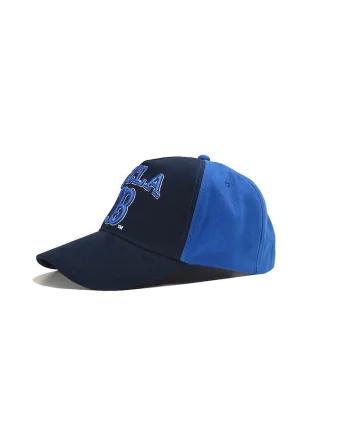 Sapca unisex din bumbac cu broderie logo Malibu, Albastru/Bleumarin