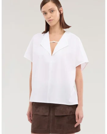 Bluza supradimensionata cu model uni, Alb