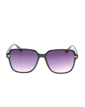Ochelari de soare eleganti cu rama neagra si lentile mov degrade