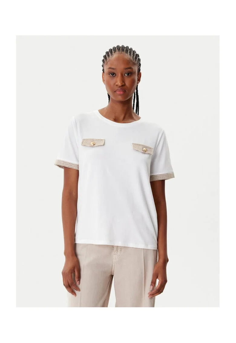 Tricou dama  albdwqf, Alb