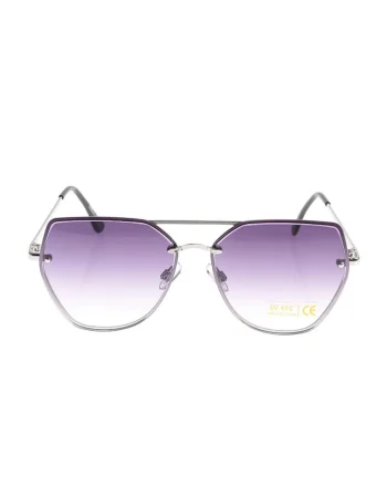 Ochelari de soare cu lentile mov degrade si design geometric
