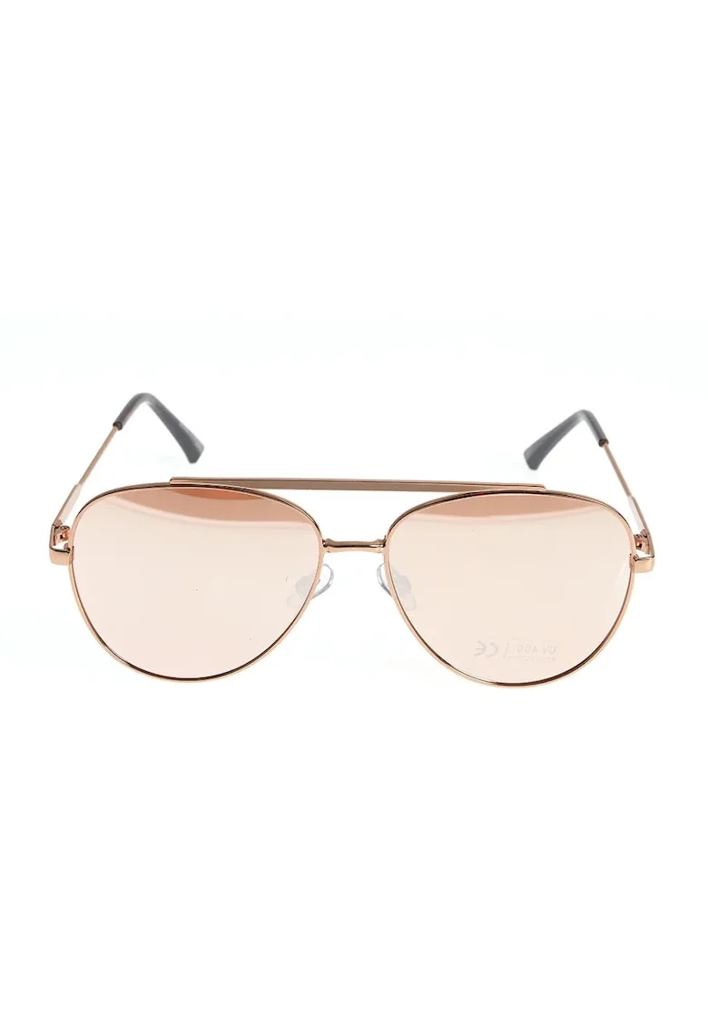 Ochelari de soare aviator cu rama aurie si protectie UV400