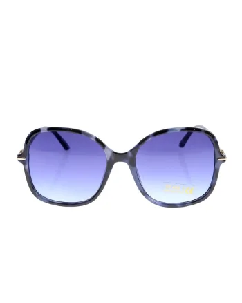 Ochelari de soare eleganti cu rama albastra si lentile degrade