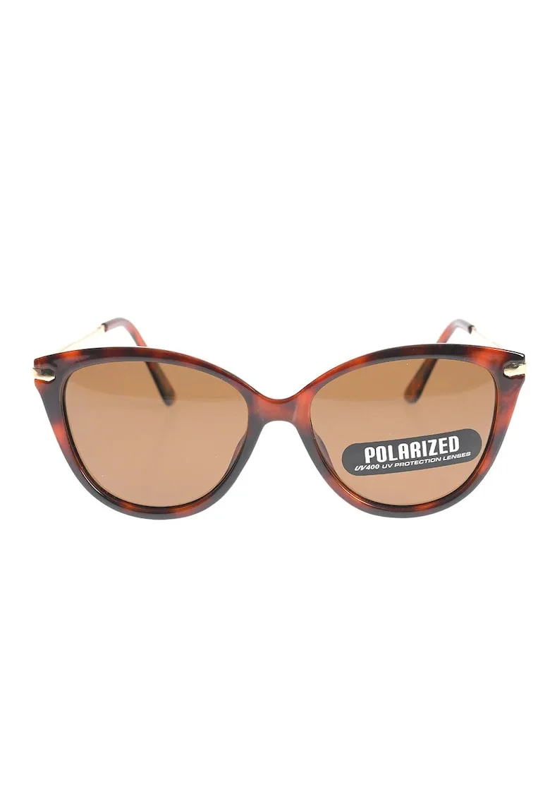 Ochelari de soare polarizati stil cat eye cu rama tortoise