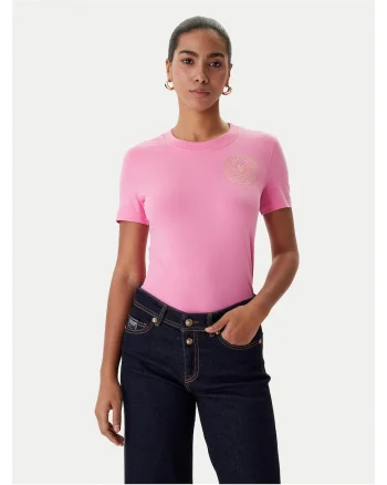 Tricou dama,  slim fit, roz, bumbac/elastandwqfwq, Roz