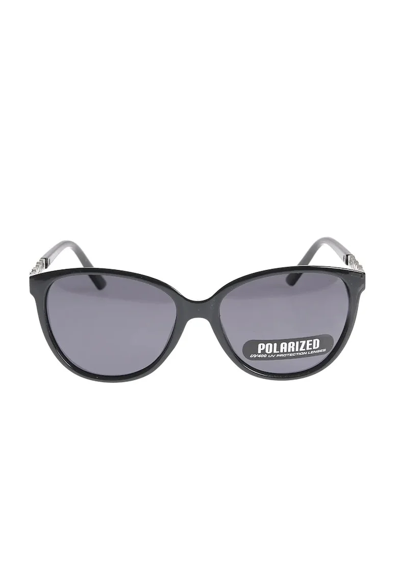Ochelari de soare polarizati negri cu detalii metalice elegante