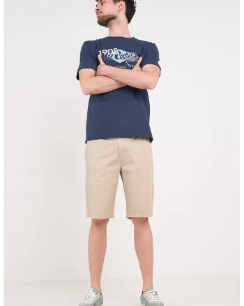 Pantaloni scurti din bumbac cu buzunare, Maro nisip