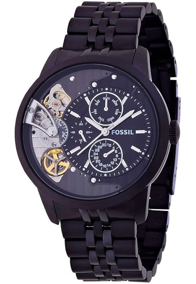 Ceas,  Townsman Skeleton Hybrid, culoare negru, mecanism hibrid
