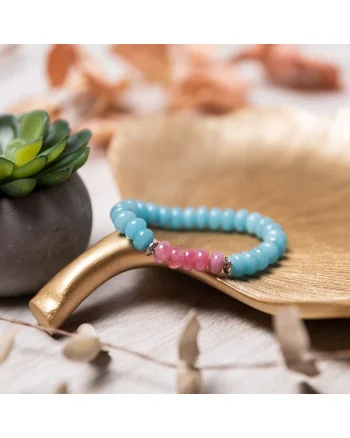 Bratara femei handmade din pietre semipretioase Angelite, Letitia