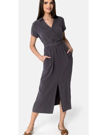 Rochie  lyocell, grafit, Gri grafit