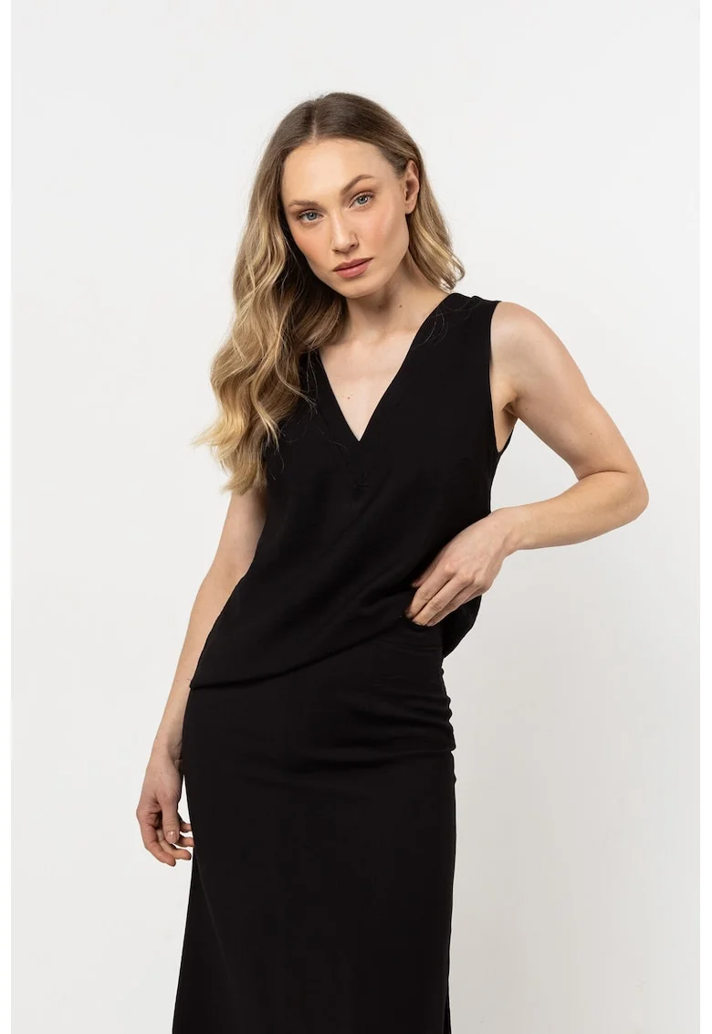 Bluza de vara cu bretele late,, Negru