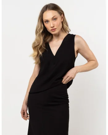 Bluza de vara cu bretele late,, Negru