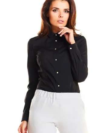 Camasa eleganta de dama clasica,, Negru