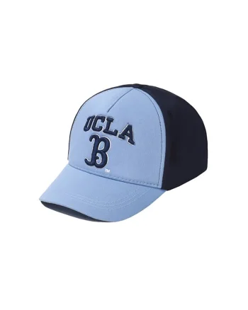 Sapca unisex din bumbac cu broderie logo Malibu, Albastru prafuit/Bleumarin