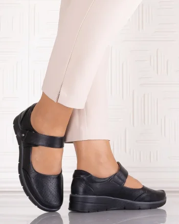 Pantofi dama casual Negrii din Piele Ecologică Anabelle