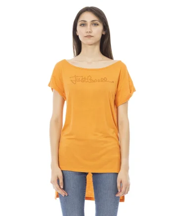Tricou din bumbac cu logo din strasuri