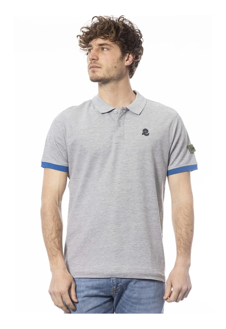 Tricou polo de bumbac, Gri deschis
