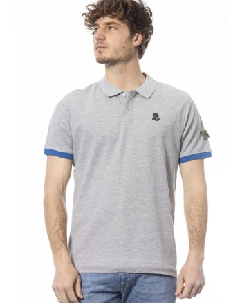 Tricou polo de bumbac, Gri deschis