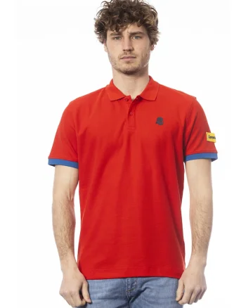 Tricou polo de bumbac, Rosu
