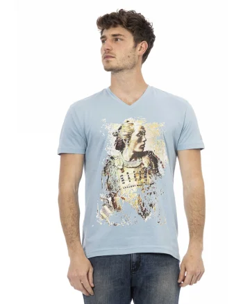 Tricou regular-fit cu imprimeu, Albastru pal