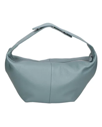 Geanta hobo de piele, Albastru deschis