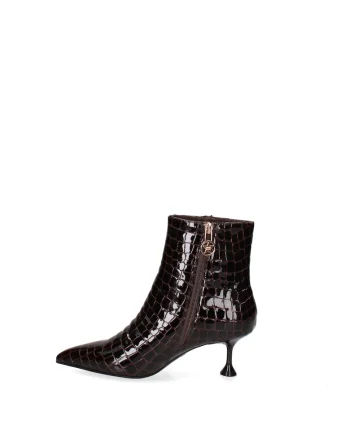 Botine din piele Arcana Nova, Maro inchis
