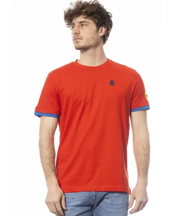 Tricou de bumbac cu detalii contrastante