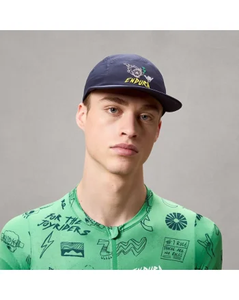 Sapca  5-panel, albastru, material sintetic, circumferinta