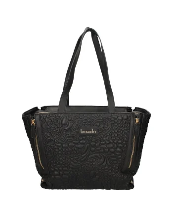 Geanta shopper cu cusaturi decorative