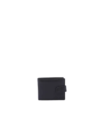 Portofel pliabil din piele cu segment cu capsa 210759, Negru
