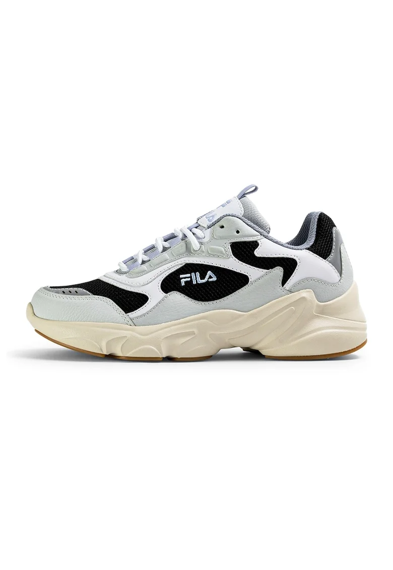 Pantofi sport cu garnituri din piele ecologica Collene CB, Alb/Negru