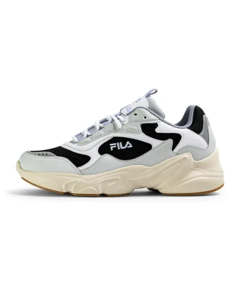 Pantofi sport cu garnituri din piele ecologica Collene CB, Alb/Negru
