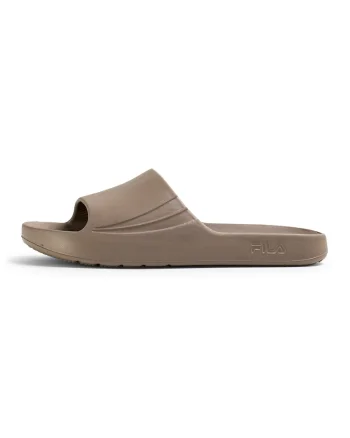 Papuci cu logo Off-Crt, Maro taupe