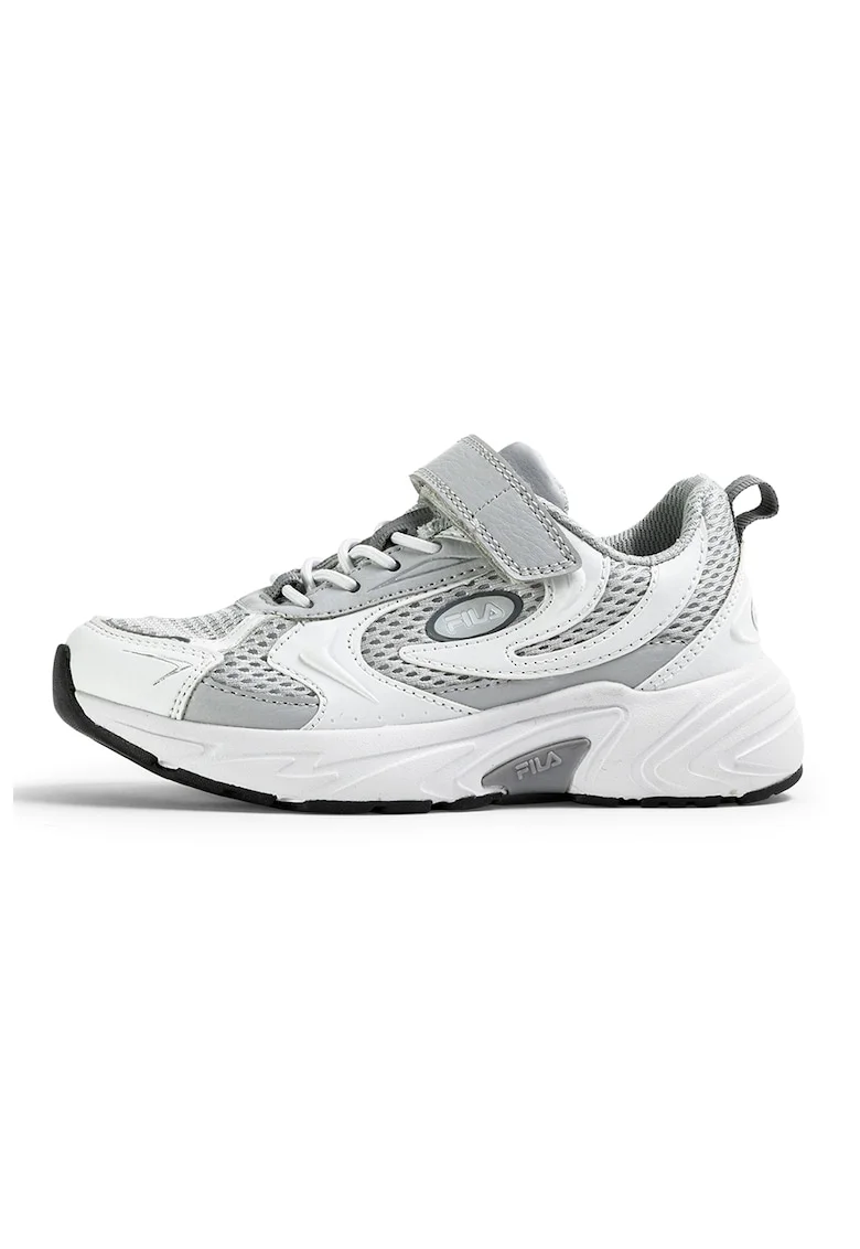 Pantofi sport wedge cu insertii de plasa Kreatix, Alb/Gri deschis