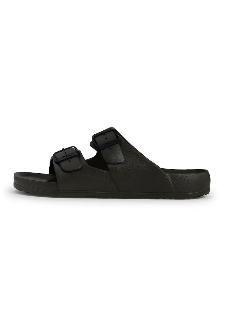 Papuci cu barete cu catarama Matero, Kaki inchis