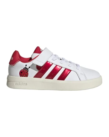 Pantofi sport Grand Court 3.0 EL cu velcro, Rosu/Alb