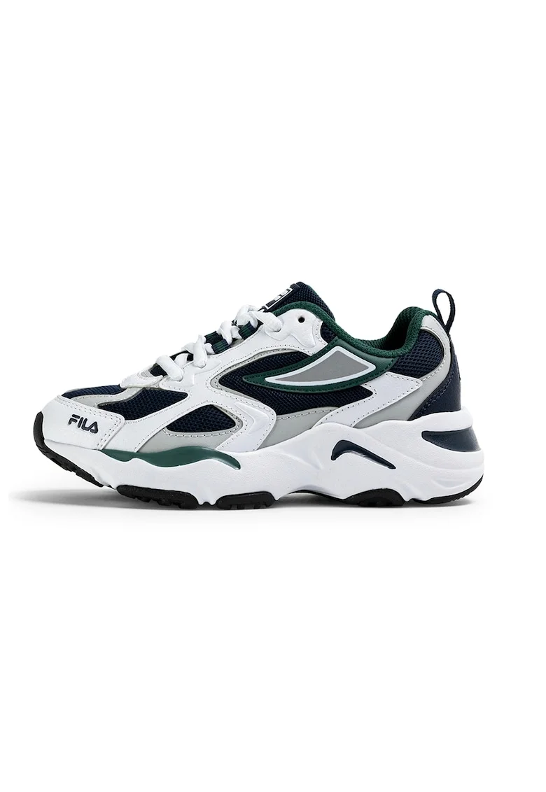 Pantofi sport cu aspect contrastant Ray Tracer, Alb/Verde englez/Bleumarin