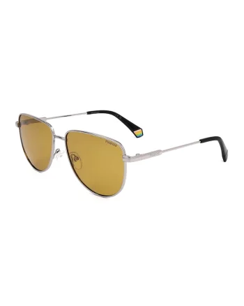 Ochelari de soare unisex cu lentile polarizate, Negru/Argintiu