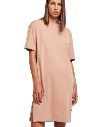 Rochie supradimensionata de bumbac organic, Roz somon