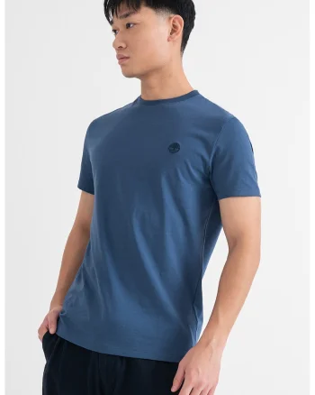 Tricou slim fit din bumbac Dun-River, Albastru inchis/Bleumarin