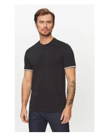 Tricou barbati,  negru, 100% bumbac,