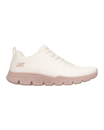 Pantofi sport Bobs B Lite, Alb murdar/Roz prafuit