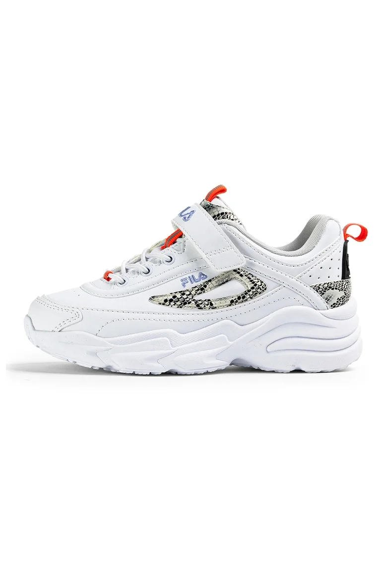 Pantofi sport din piele ecologica cu velcro Skye, Alb/Negru/Albastru lavanda/Bej