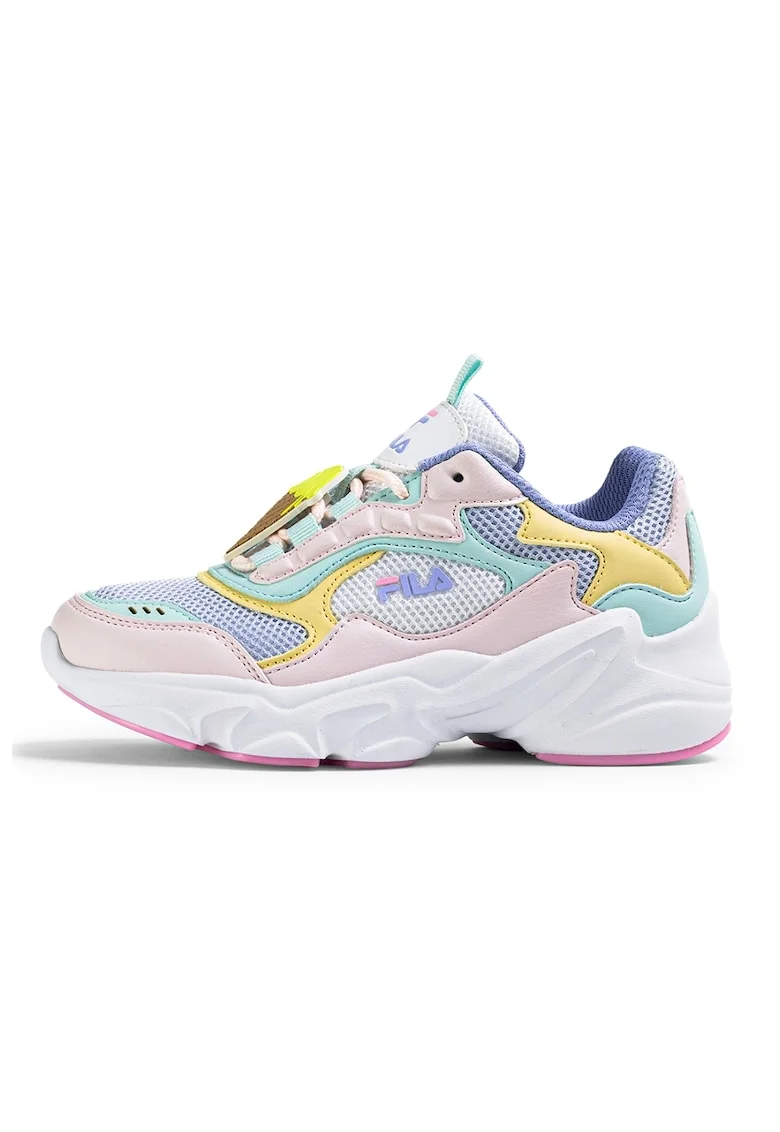 Pantofi sport cu garnituri de plasa Collene Gelato, Maro/Albastru lavanda/Albastru glaciar/Roz pal/Verde lime