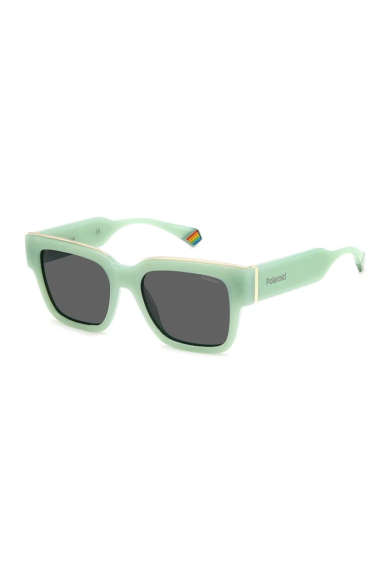 Ochelari de soare polarizati unisex, 467741, Auriu/Verde pal/Gri inchis