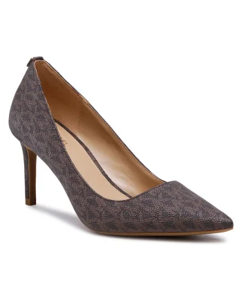 Pantofi dama,  toc stiletto, piele ecologica, maro