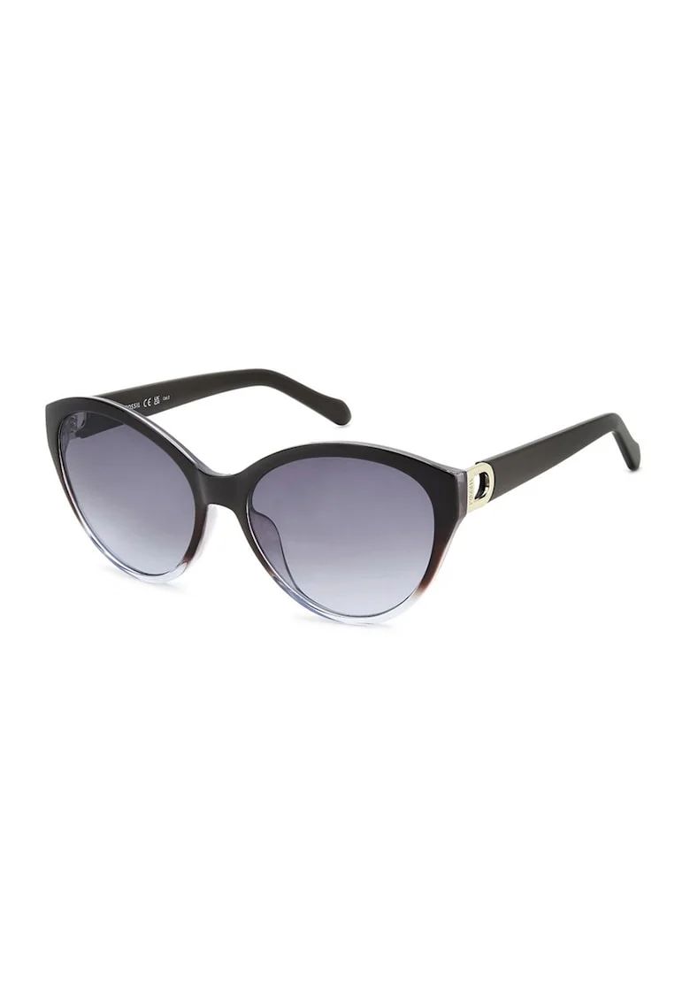 Ochelari de soare cu lentile rotunde, Negru