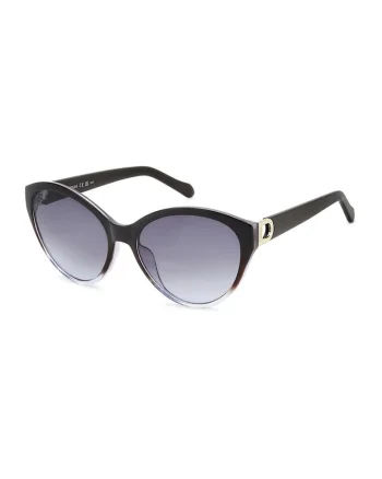 Ochelari de soare cu lentile rotunde, Negru