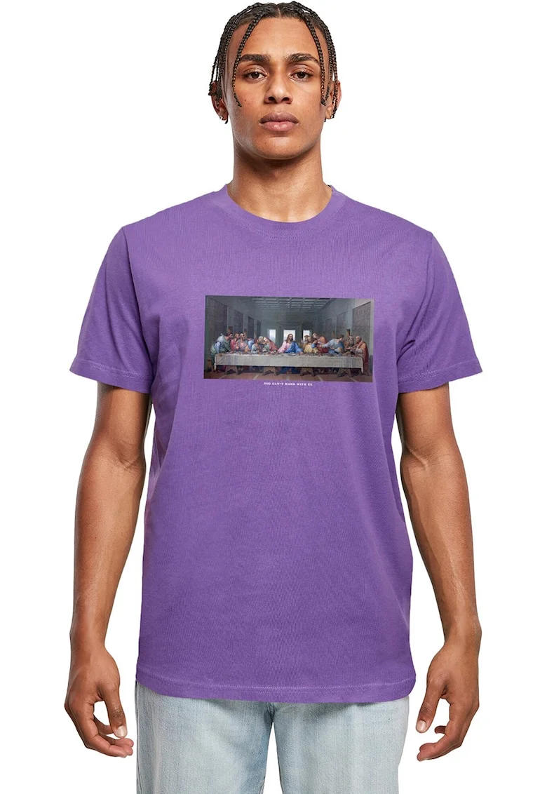 Tricou de bumbac cu imprimeu foto, Ametist