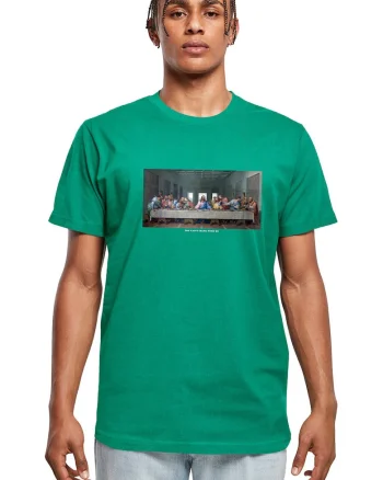 Tricou de bumbac cu imprimeu foto, Verde aquamarin